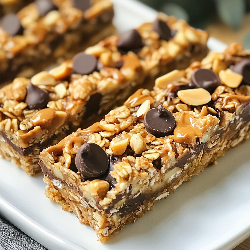 Chocolate Peanut Butter Granola Bars Energy Boost Snack