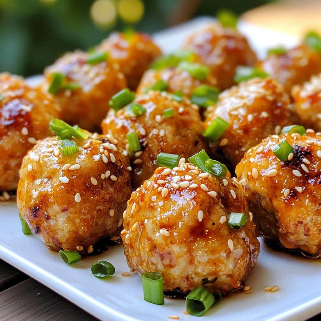 Savory Sesame Ginger Chicken Meatballs Recipe