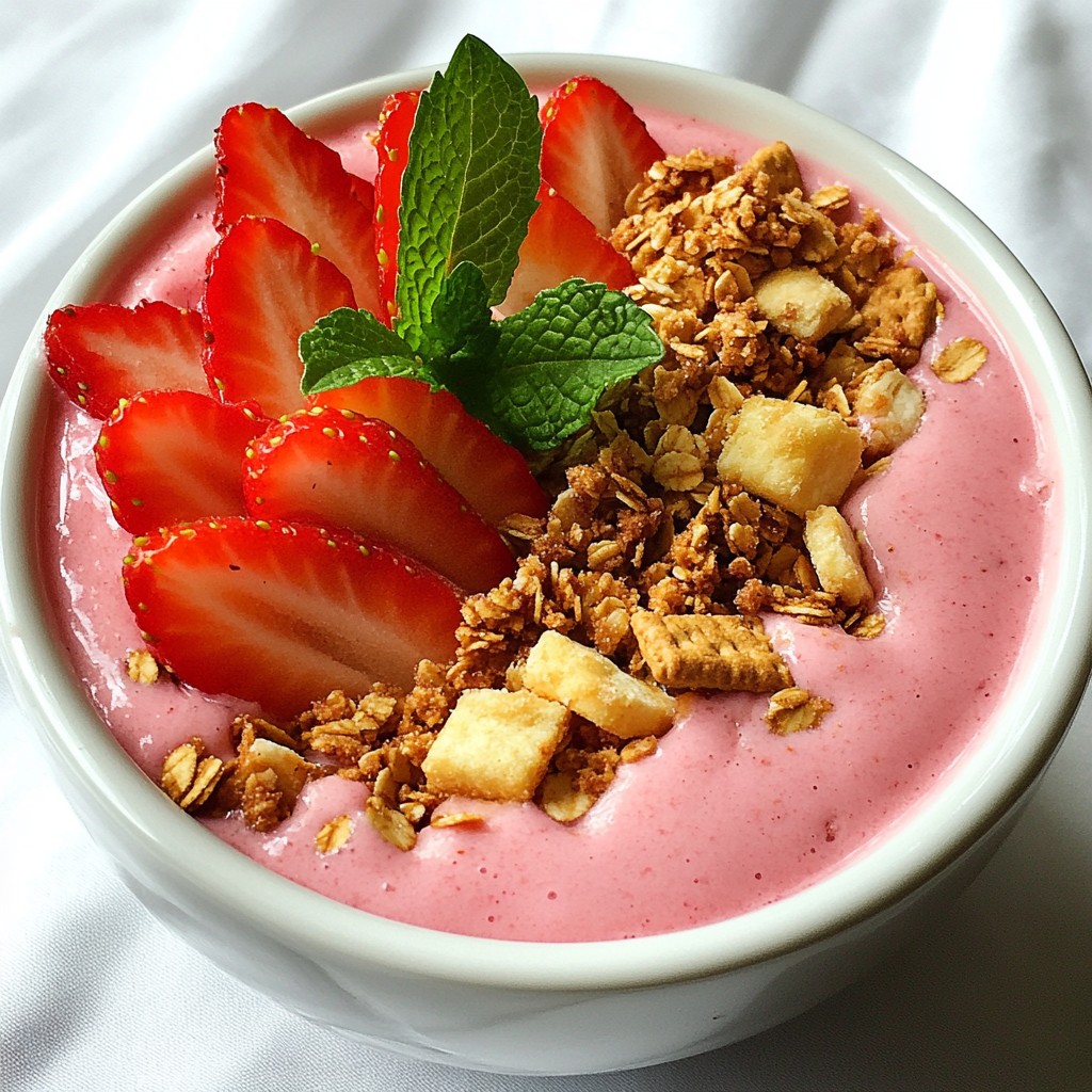 Strawberry Cheesecake Smoothie Bowl Creamy Delight
