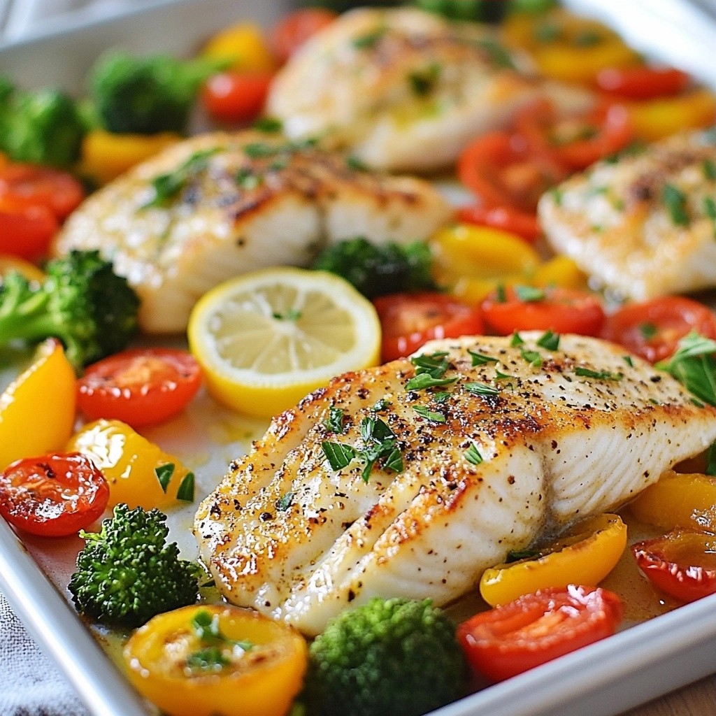 Crispy Sheet Pan Tilapia with Vegetables Delight