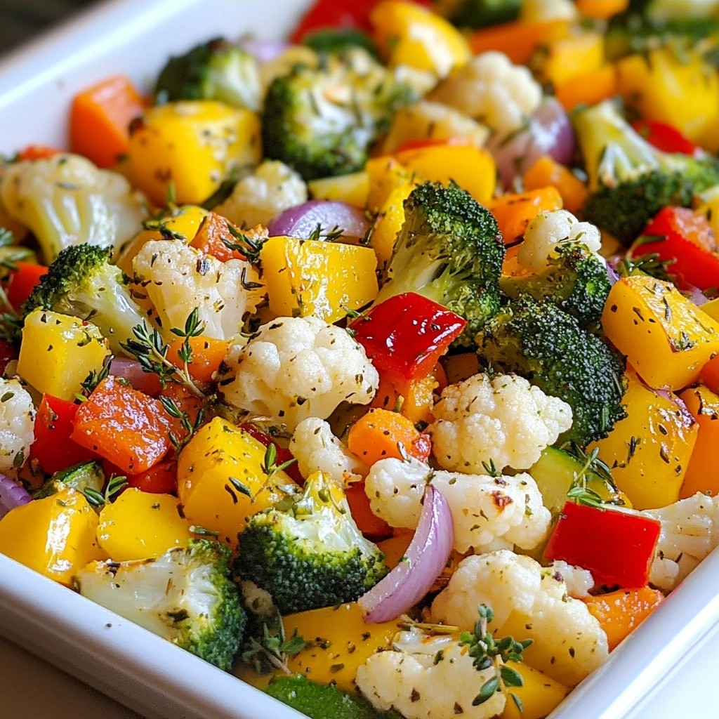 Roasted Sheet Pan Herb Infused Vegetable Medley Delight