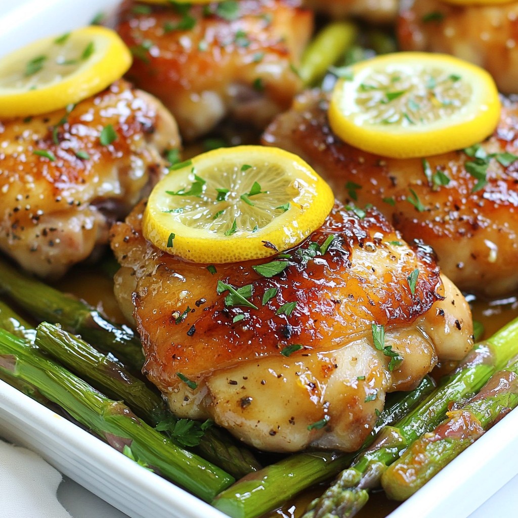 Savory One-Pan Honey Lemon Chicken with Asparagus