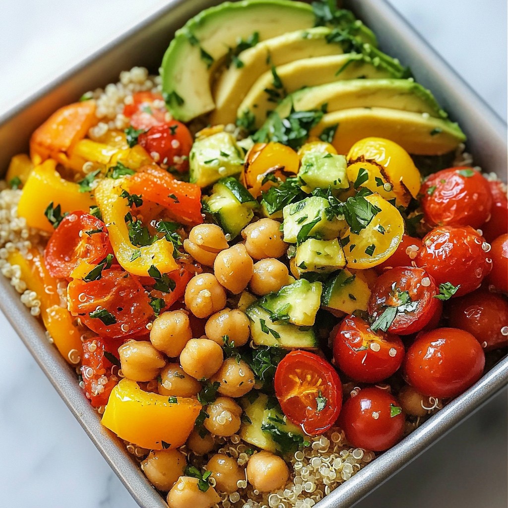 Hearty Sheet Pan Quinoa and Veggie Bowls Recipe