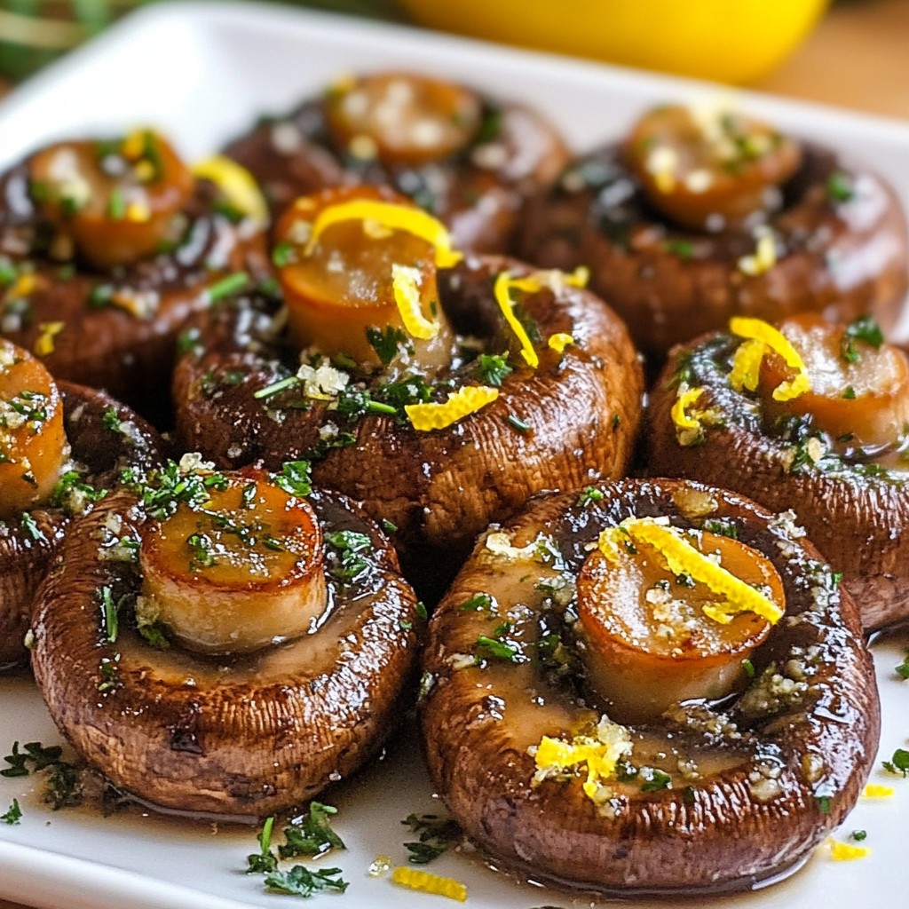 Roasted Garlic Herb Butter Mushrooms Flavorful Delight