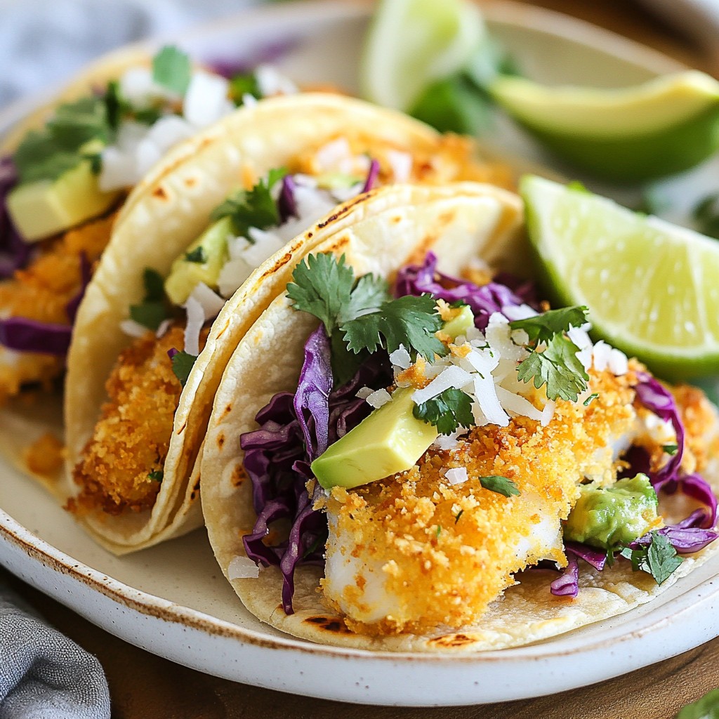 Coconut Crusted Fish Tacos Flavorful and Crunchy Meal