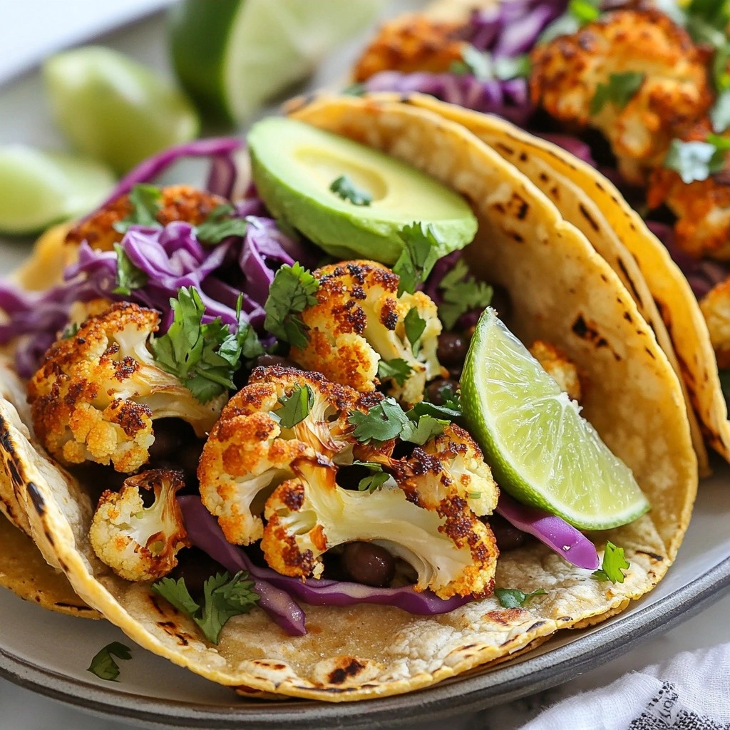 Smoky Sheet Pan BBQ Cauliflower and Black Bean Tacos
