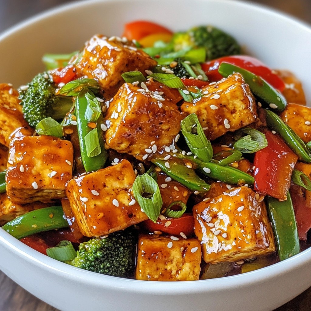 Sweet Chili Garlic Tofu Stir Fry Flavorful Delight
