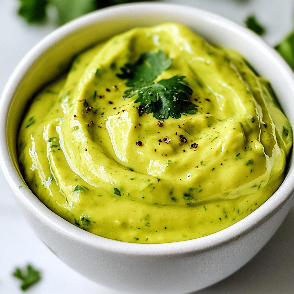 Avocado Cilantro Lime Dressing Fresh and Flavorful Mix