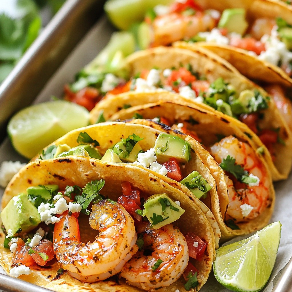 Crispy Sheet Pan Cilantro Lime Shrimp Tacos Delight