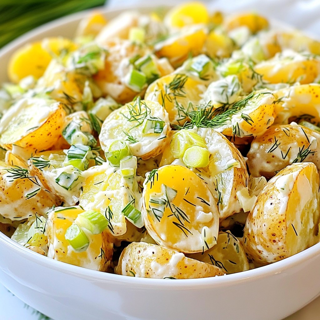 Creamy Dill Pickle Potato Salad Simple and Delicious