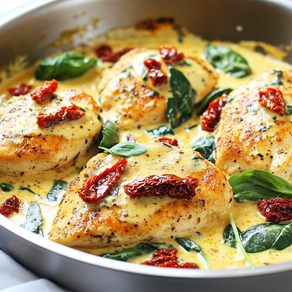 Creamy Sun-Dried Tomato One-Pan Chicken Delight