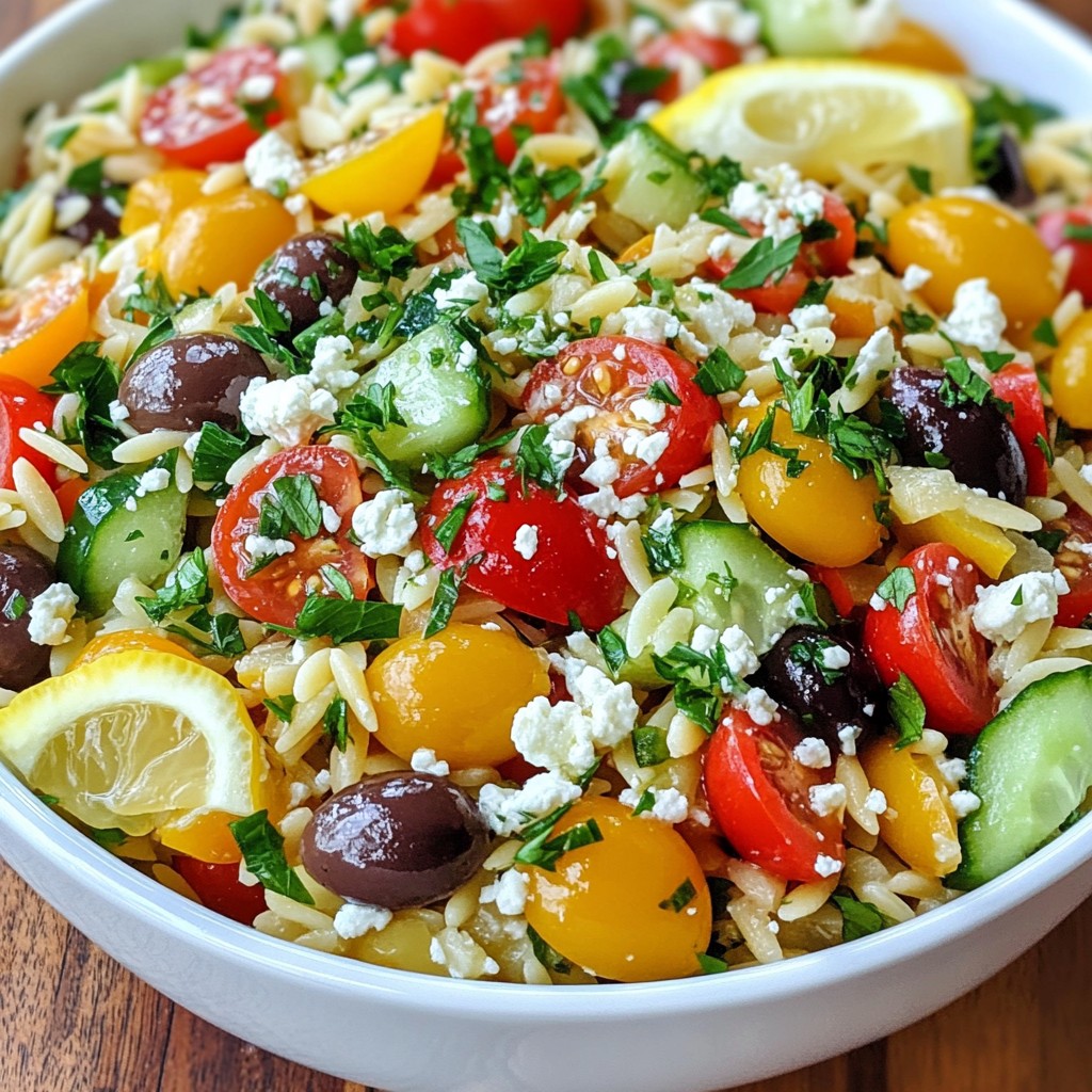 Greek Orzo Salad Fresh and Flavorful Summer Dish