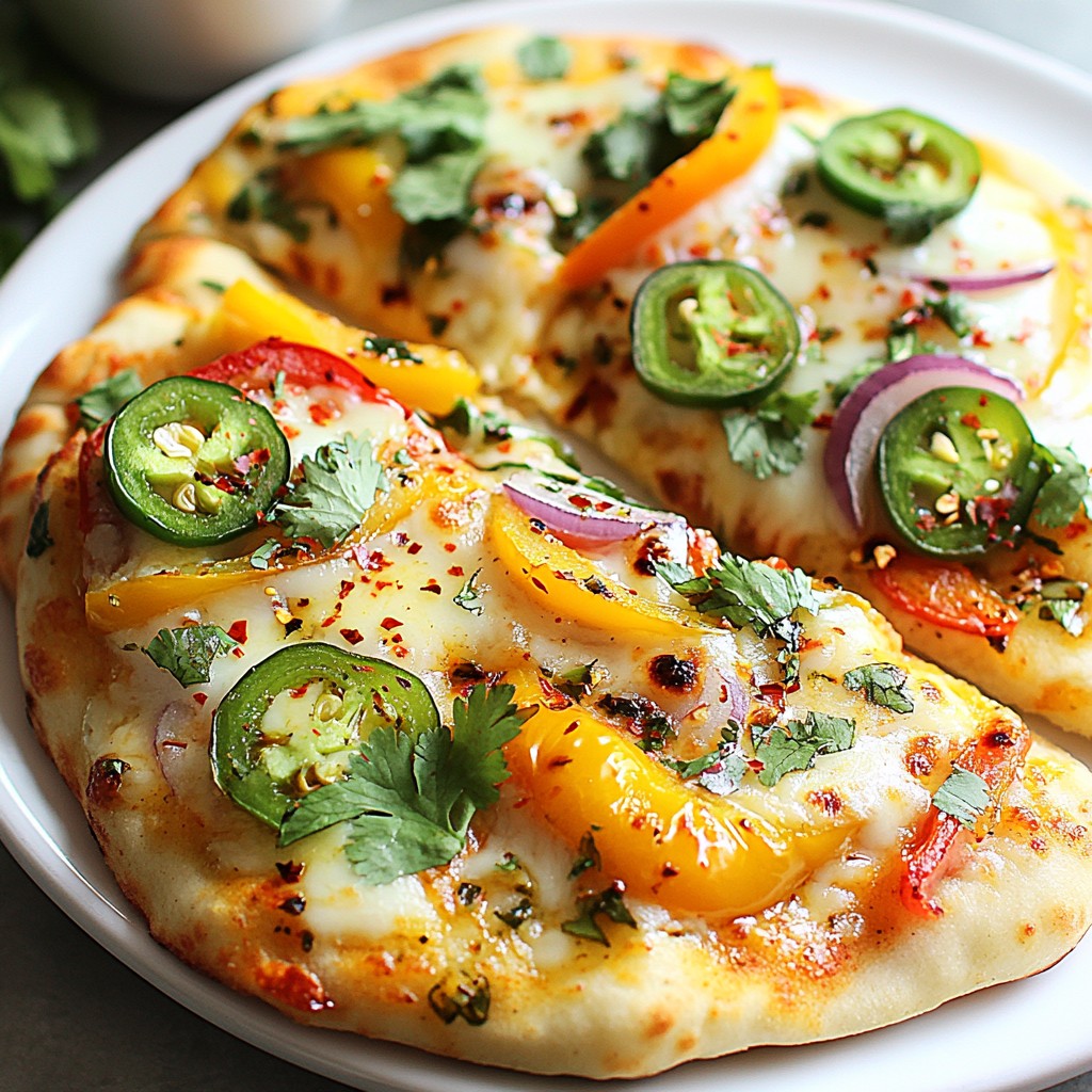 Spicy Garlic Naan Pizza Flavorful and Easy Recipe