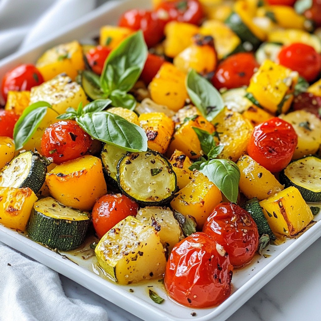 Tuscan Sheet Pan Roasted Vegetable Medley Delight