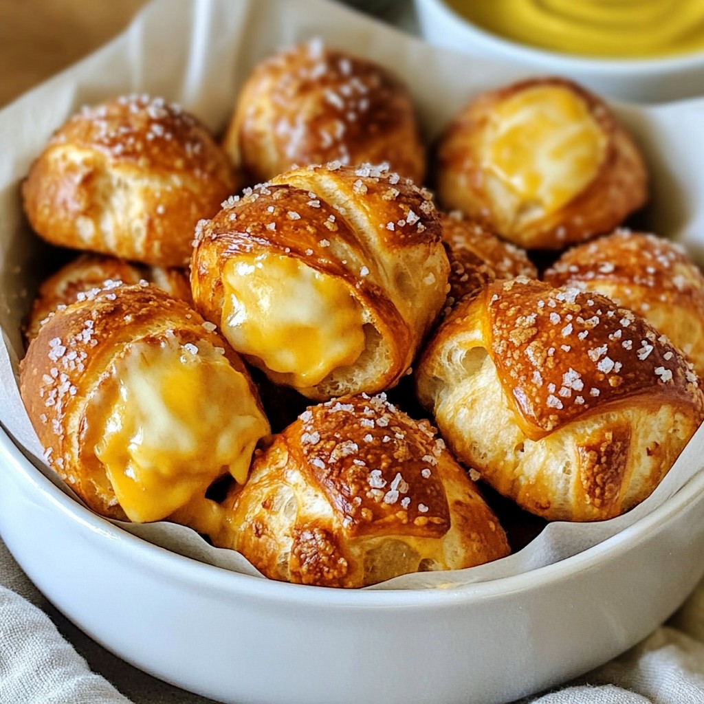 Cheddar Stuffed Pretzel Bites Tasty Homemade Snack