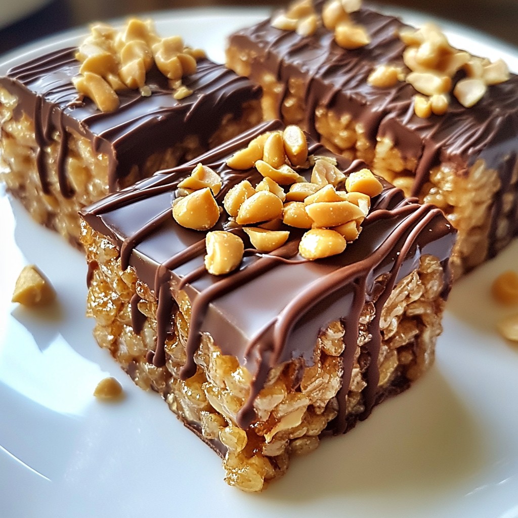 Peanut Butter Chocolate Rice Krispie Treats Delight