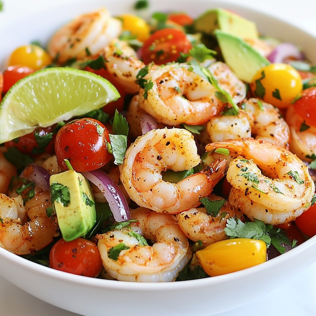 Spicy Shrimp Avocado Salad Fresh and Flavorful Dish