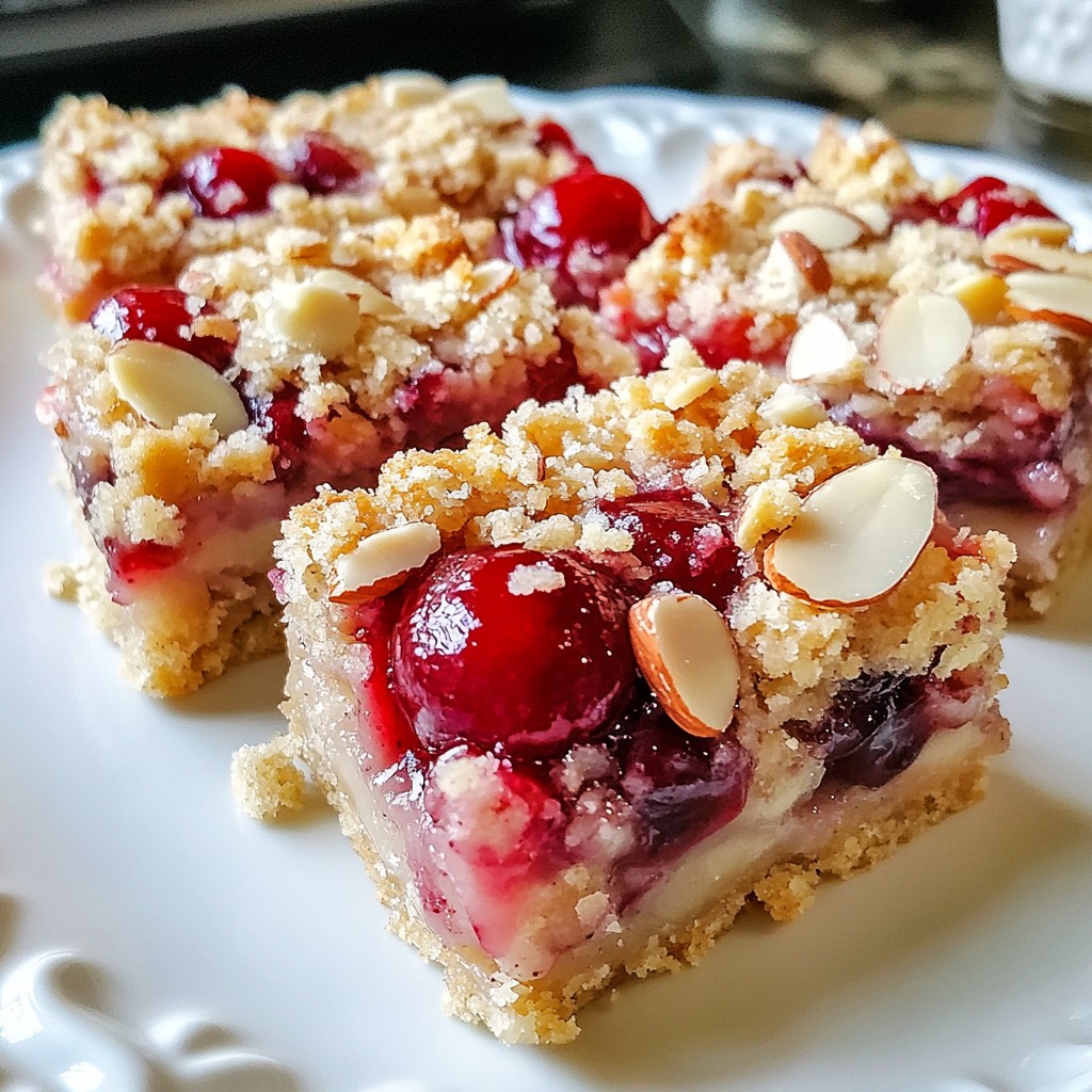 Cherry Almond Crumble Bars Delightful Dessert Recipe