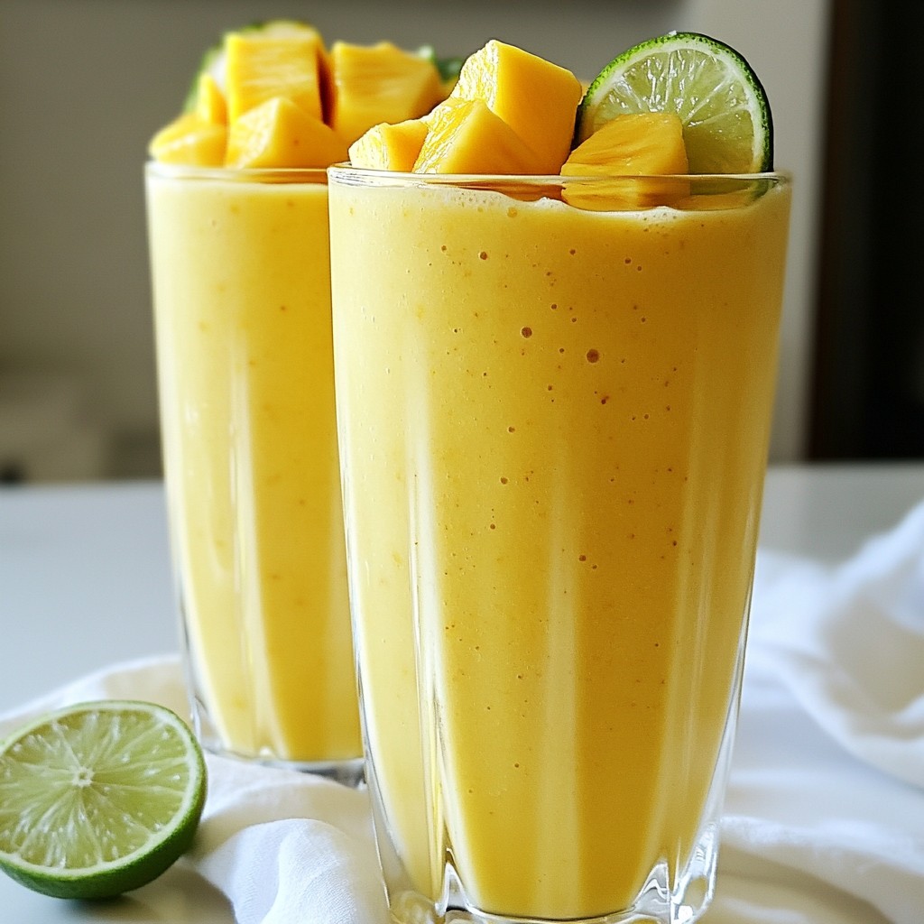 Tropical Mango Smoothie Refreshing and Nutritious Drink