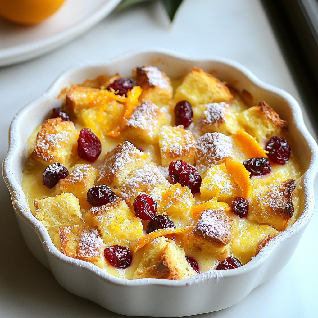 Orange Cranberry Bread Pudding Delightful Dessert Recipe