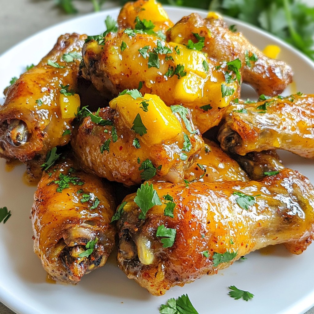 Mango Habanero Chicken Wings Flavorful and Spicy Treat