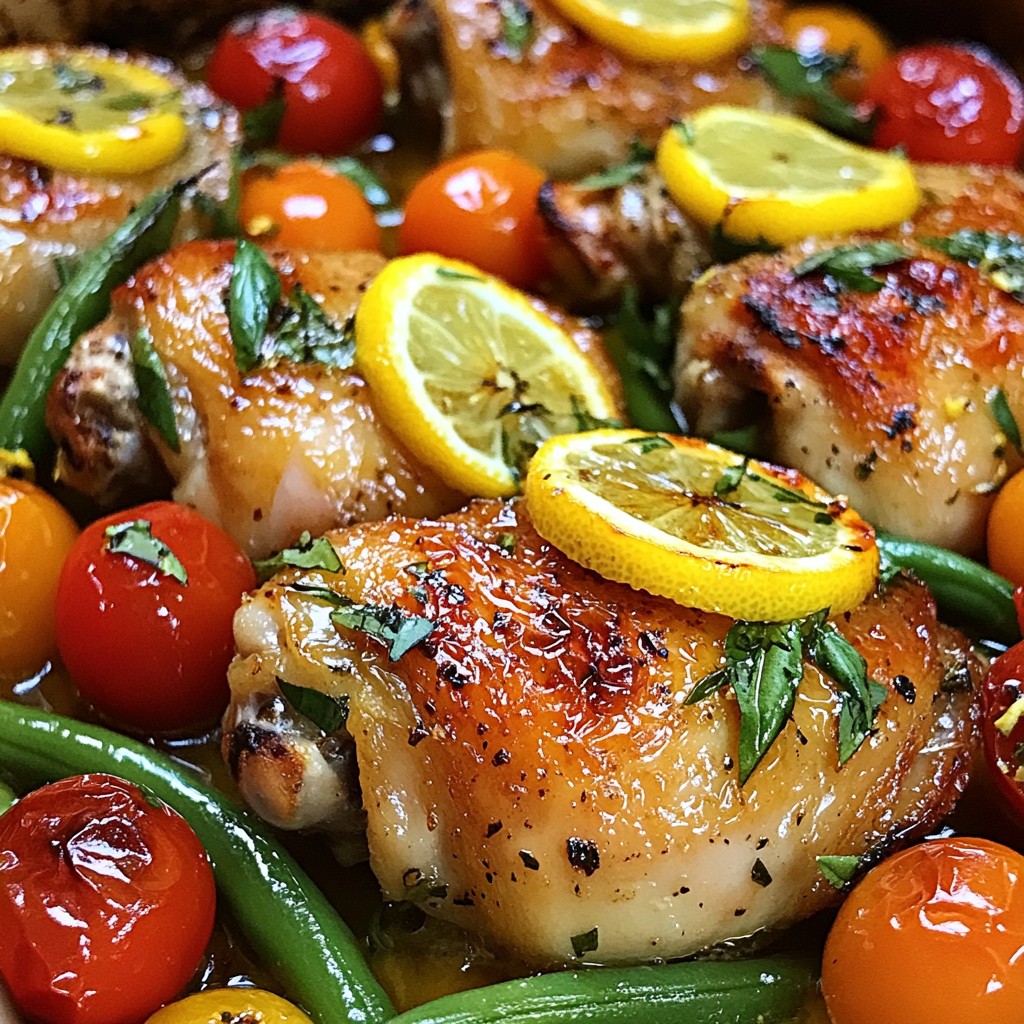 Tangy One-Pan Lemon Basil Chicken Thighs Delight