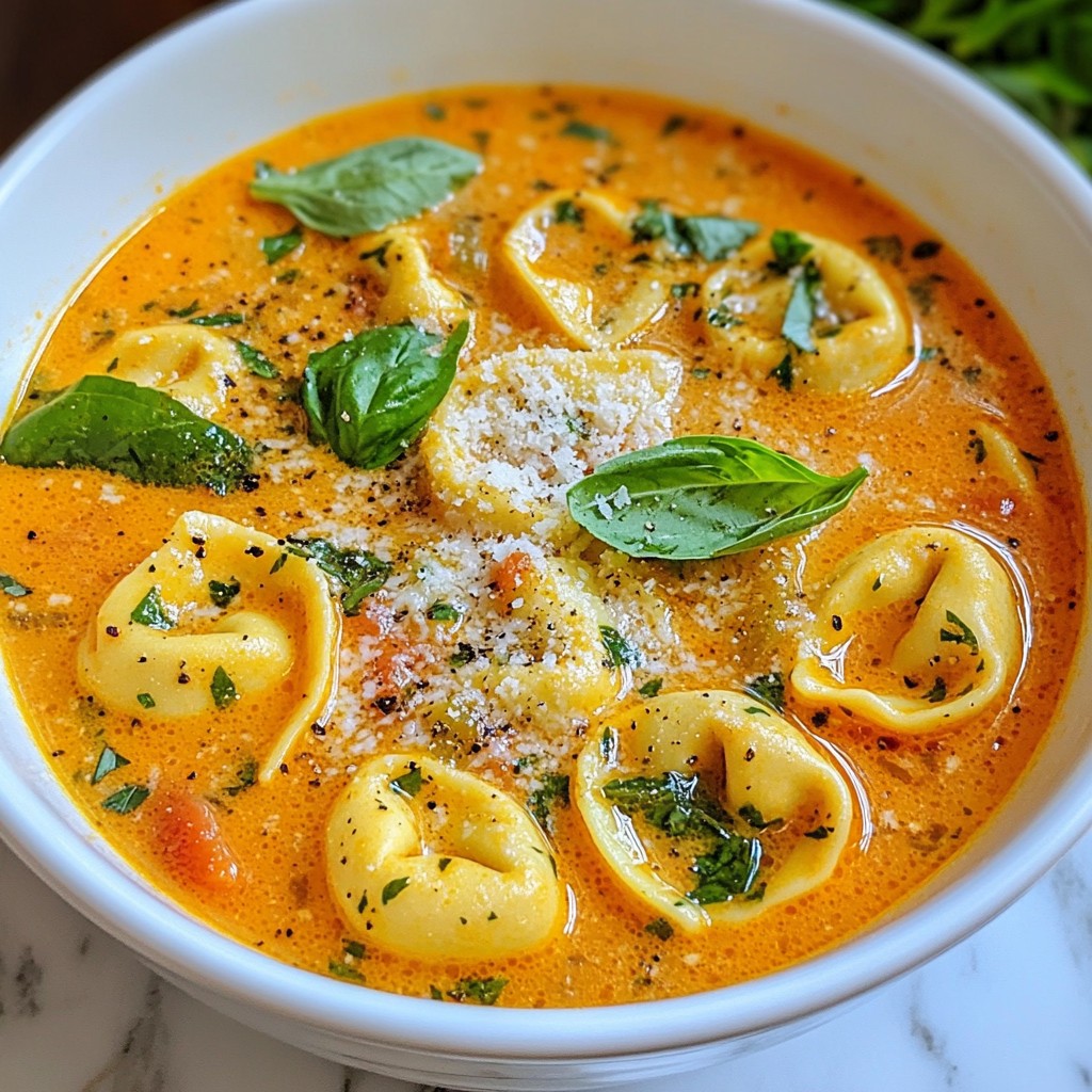 Creamy Tomato Basil Tortellini Soup Simple Delight