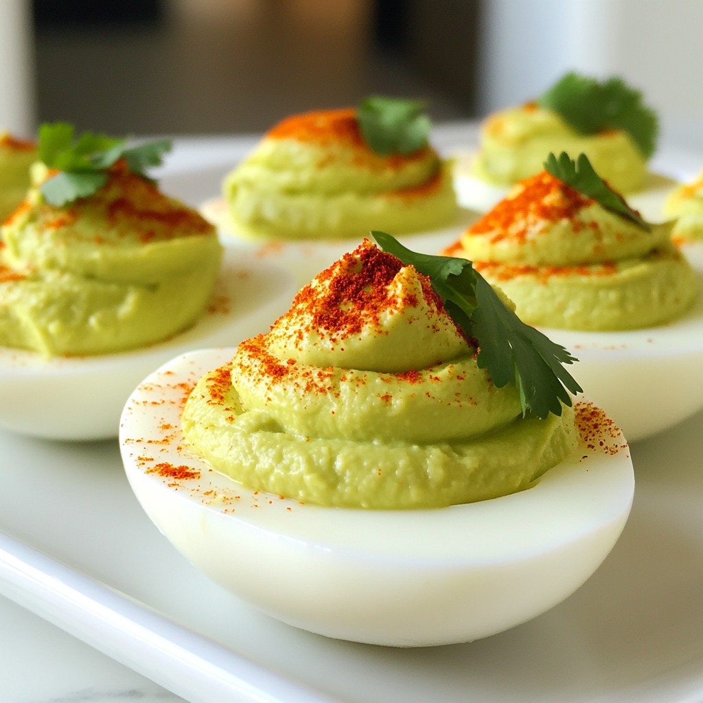 Creamy Avocado Deviled Eggs Flavorful and Simple Snack