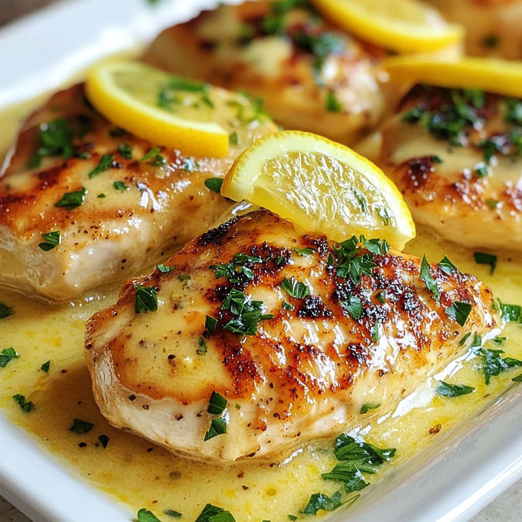 Creamy Lemon Garlic Chicken Flavorful Dinner Delight