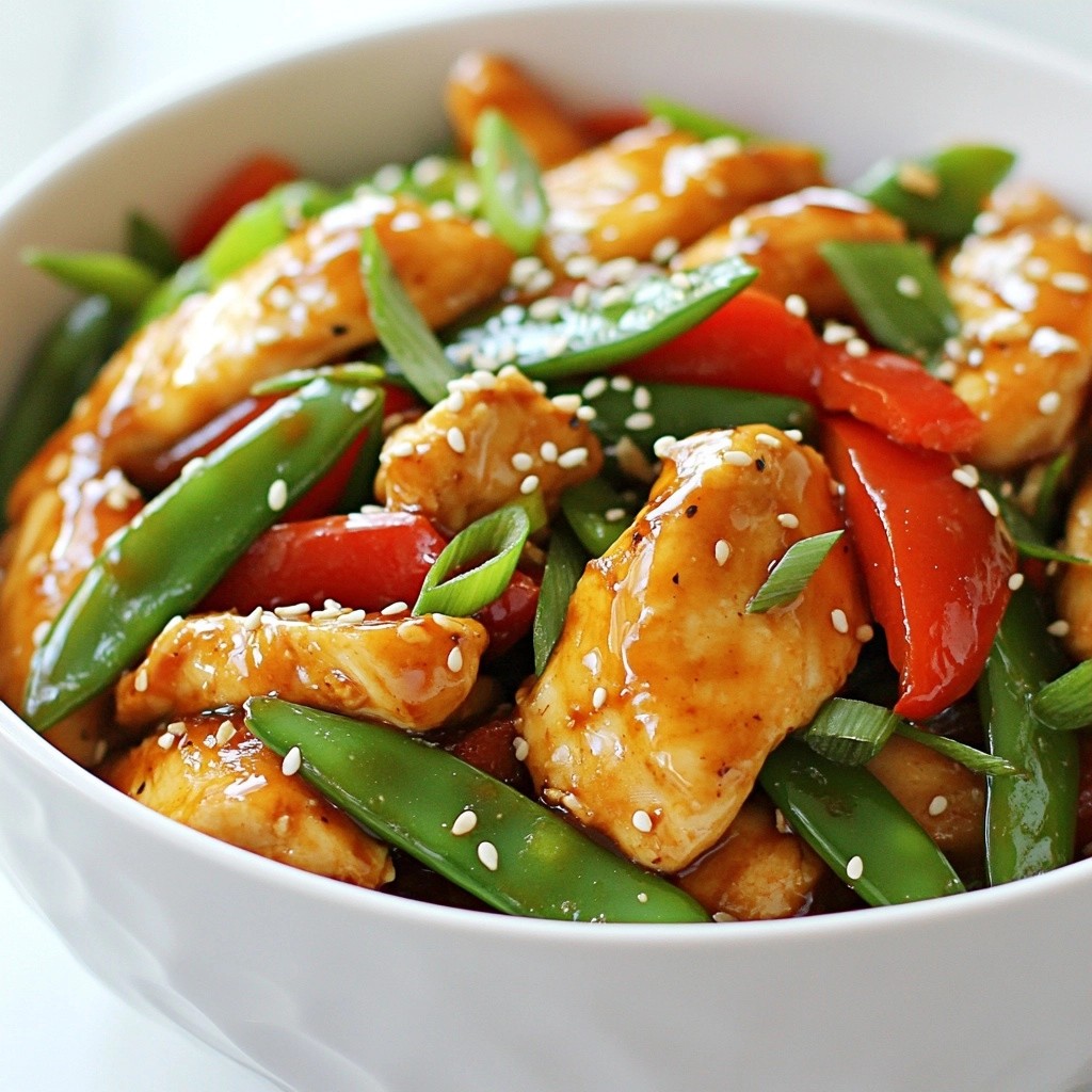Savory One-Pan Teriyaki Chicken and Snow Peas Dish