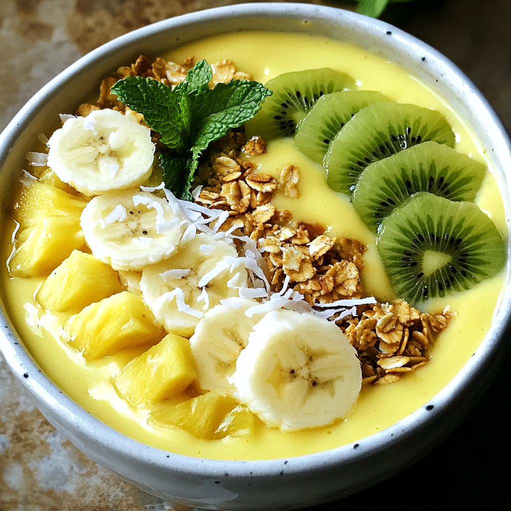 Pineapple Coconut Smoothie Bowl Refreshing and Healthy