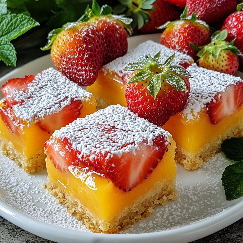 Strawberry Lemonade Bars Tasty Summer Dessert Recipe