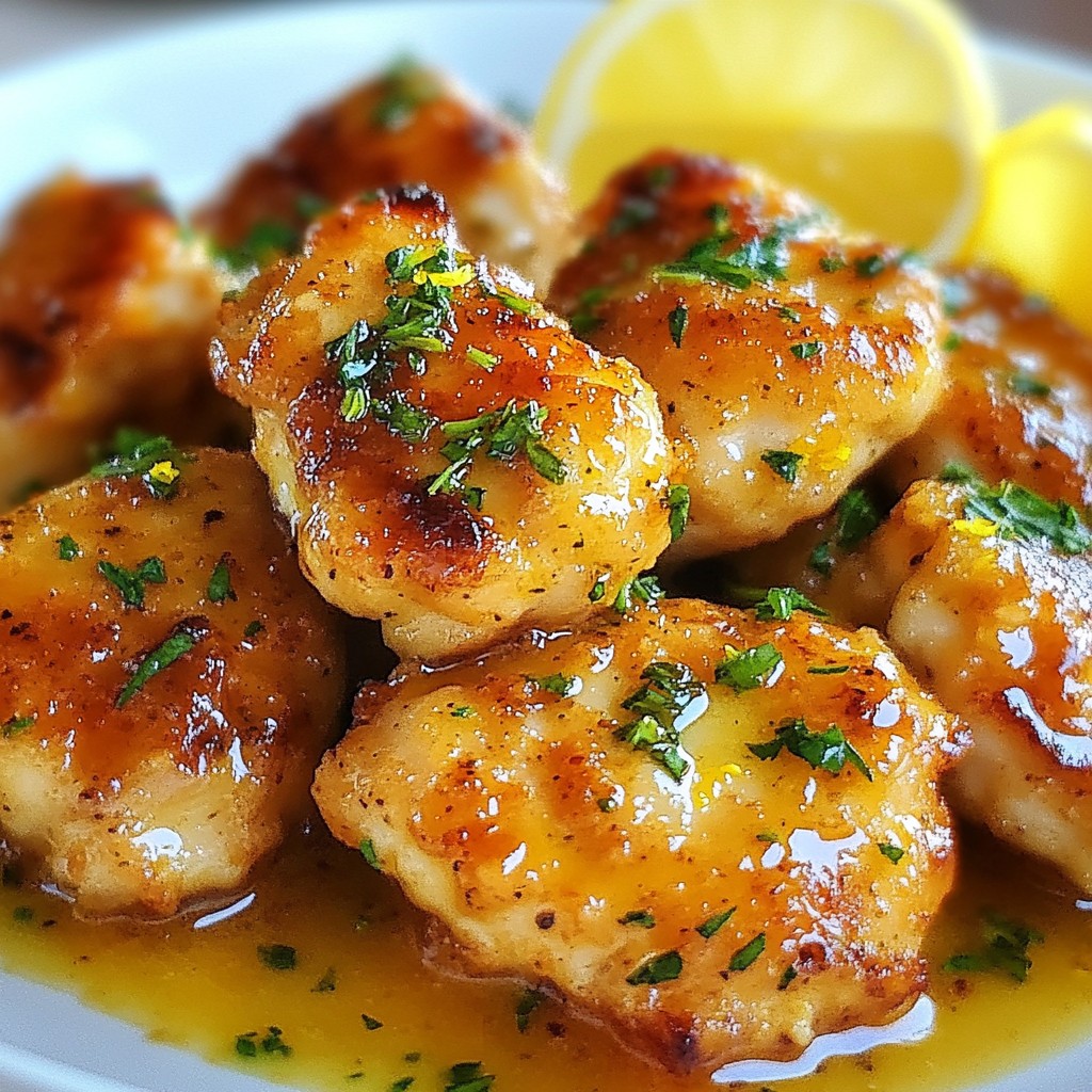 Garlic Butter Chicken Bites with Lemon Delight
