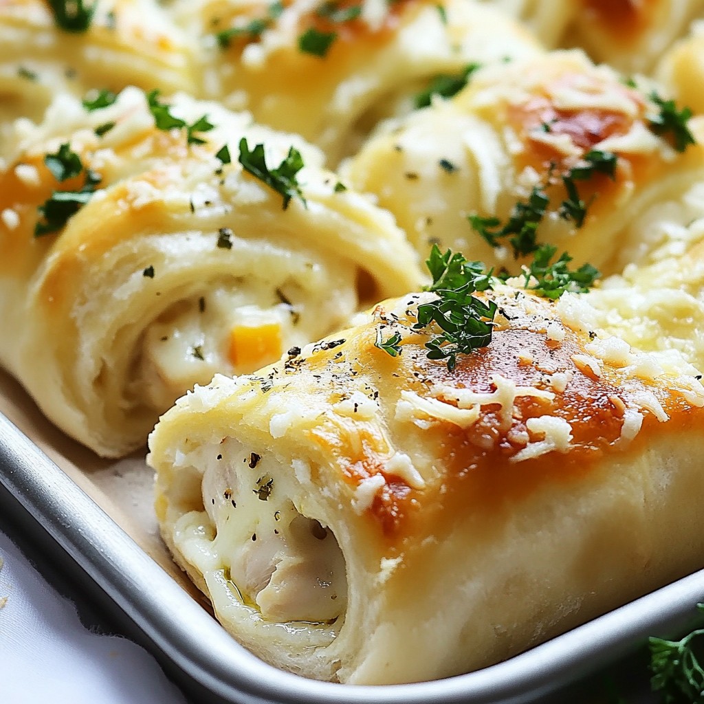 Chicken Alfredo Pizza Rolls Simple and Delicious Snack