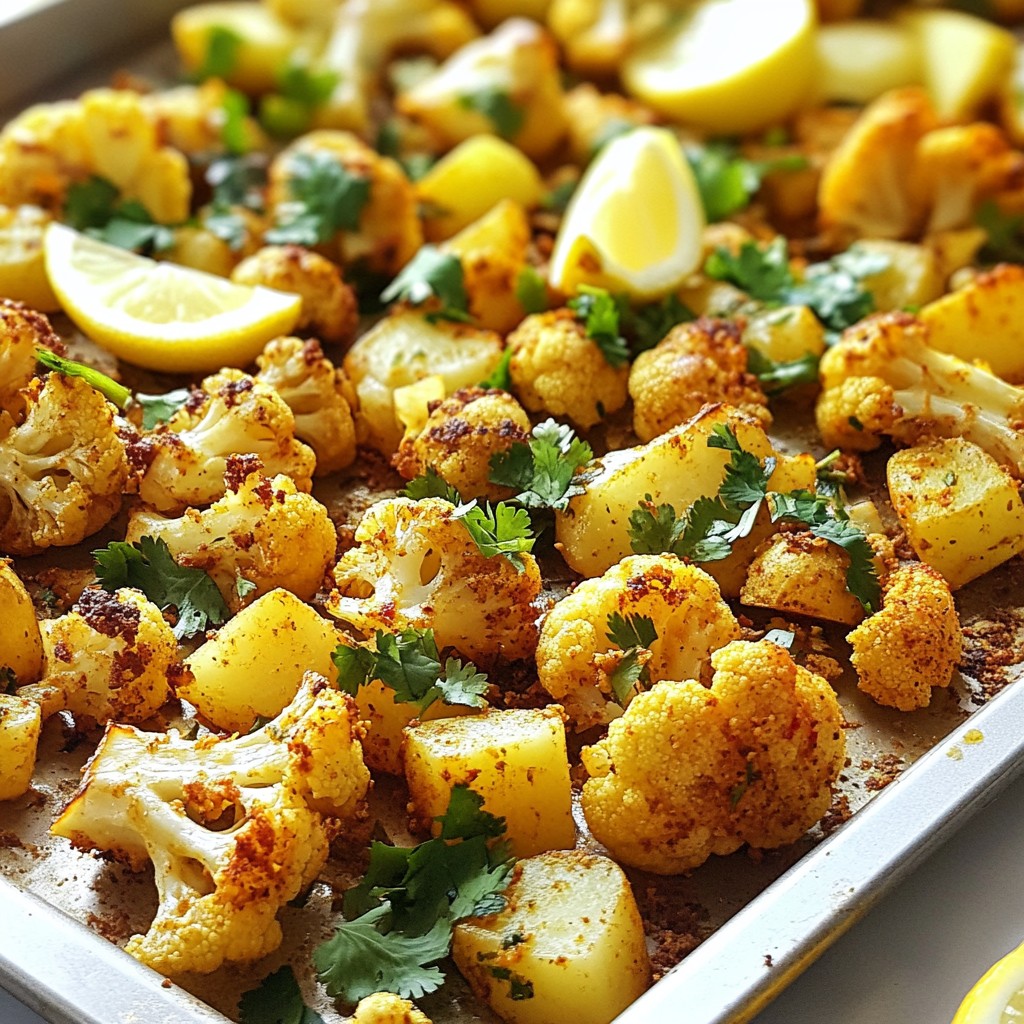 Roasted Sheet Pan Spicy Indian Cauliflower Delight