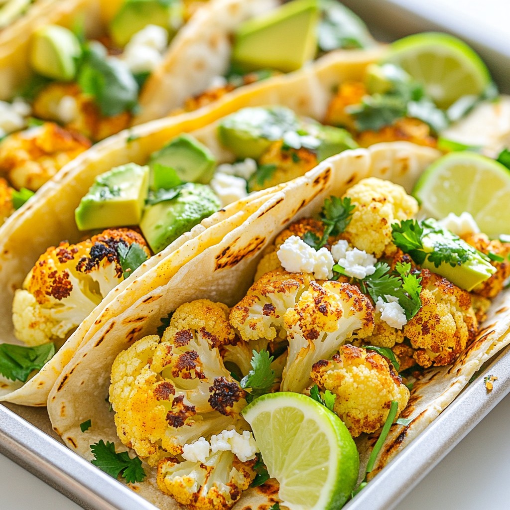 Herb Sheet Pan Roasted Cauliflower Tacos Delight