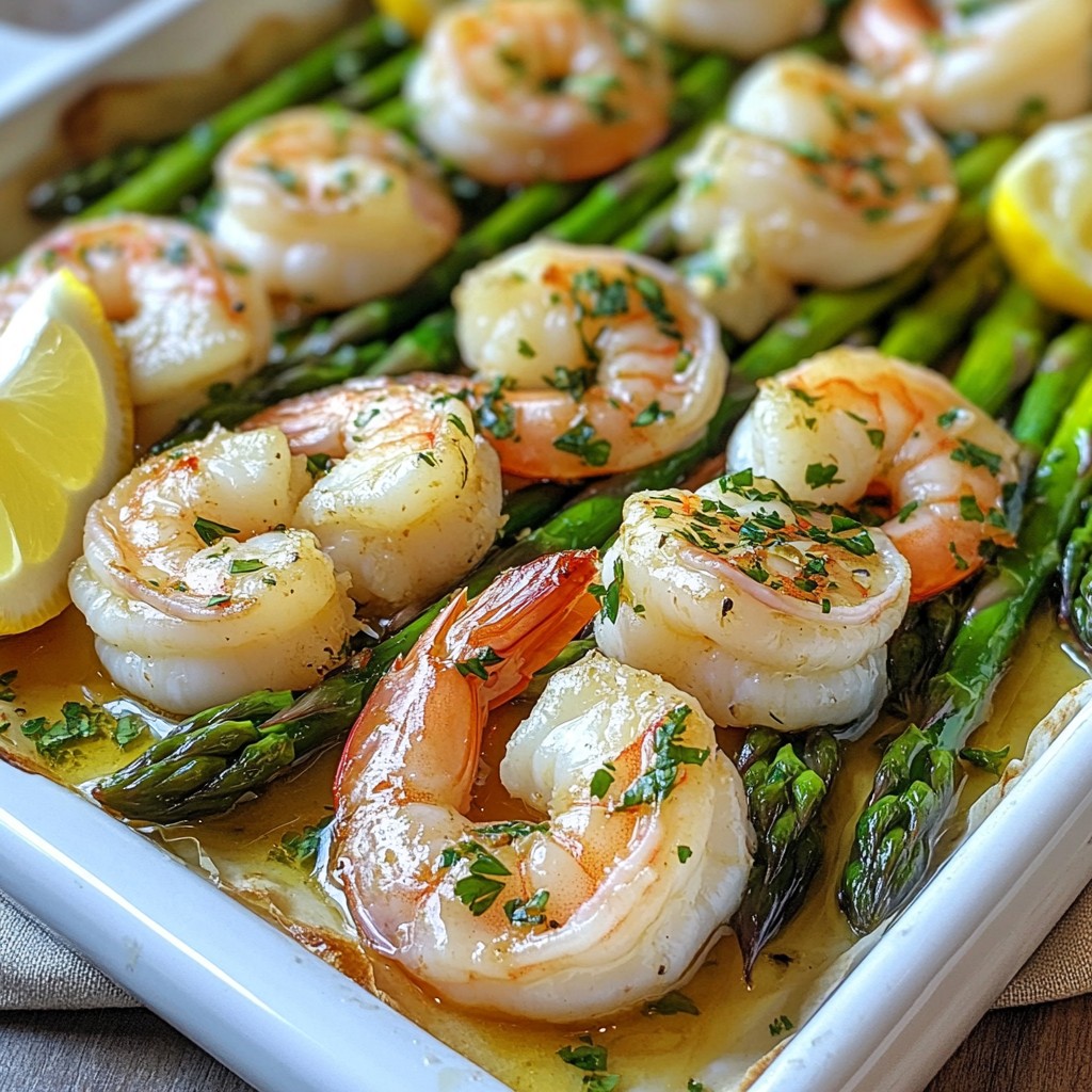 Garlic Sheet Pan Shrimp and Asparagus Simple Meal