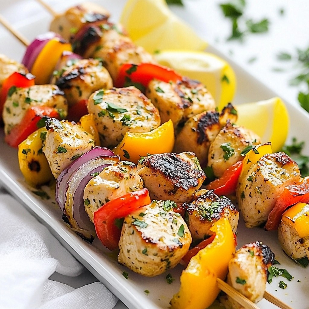 Lemon Herb Chicken Kabobs Clearly Delightful Recipe
