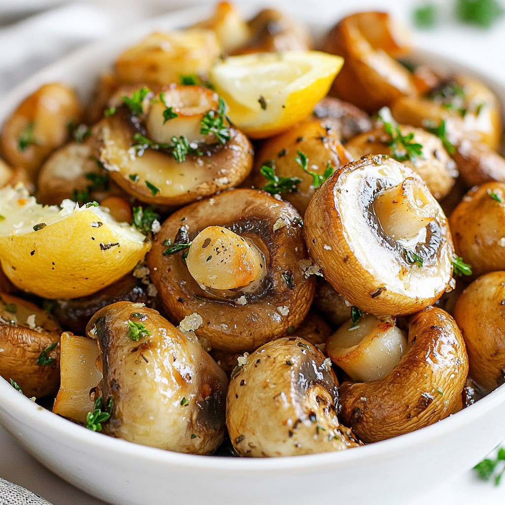 Garlic Butter Roasted Mushrooms Simple Side Dish