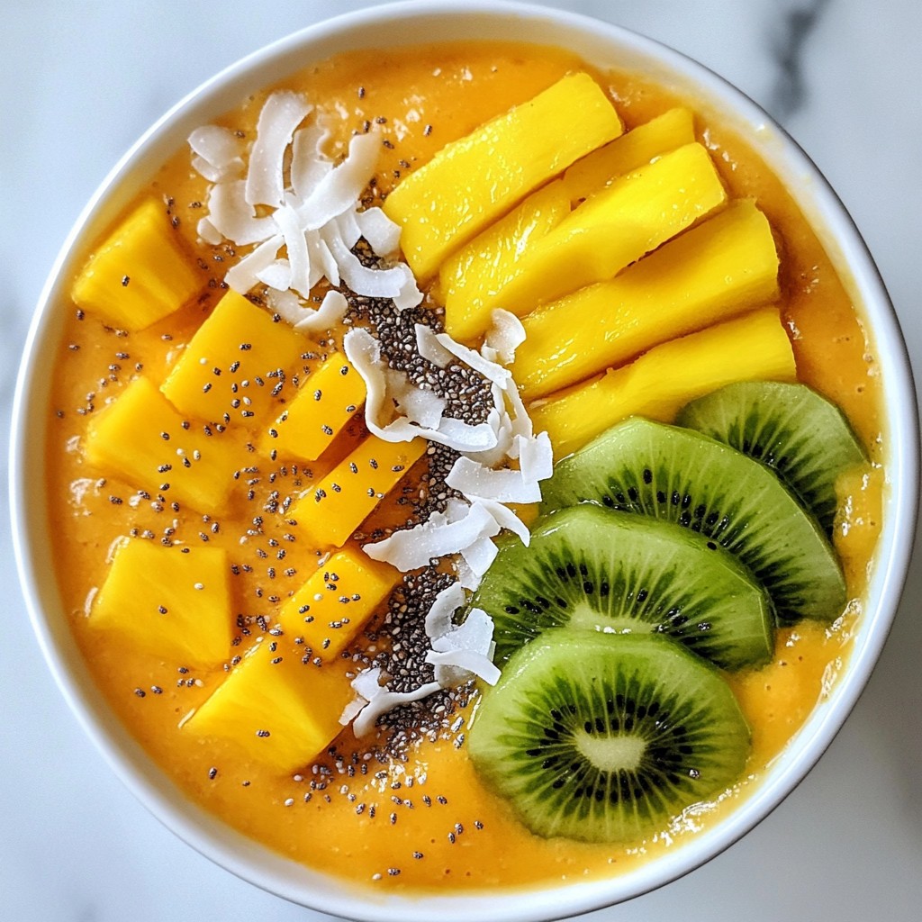 Tropical Papaya Smoothie Bowl Refreshing and Nutritious