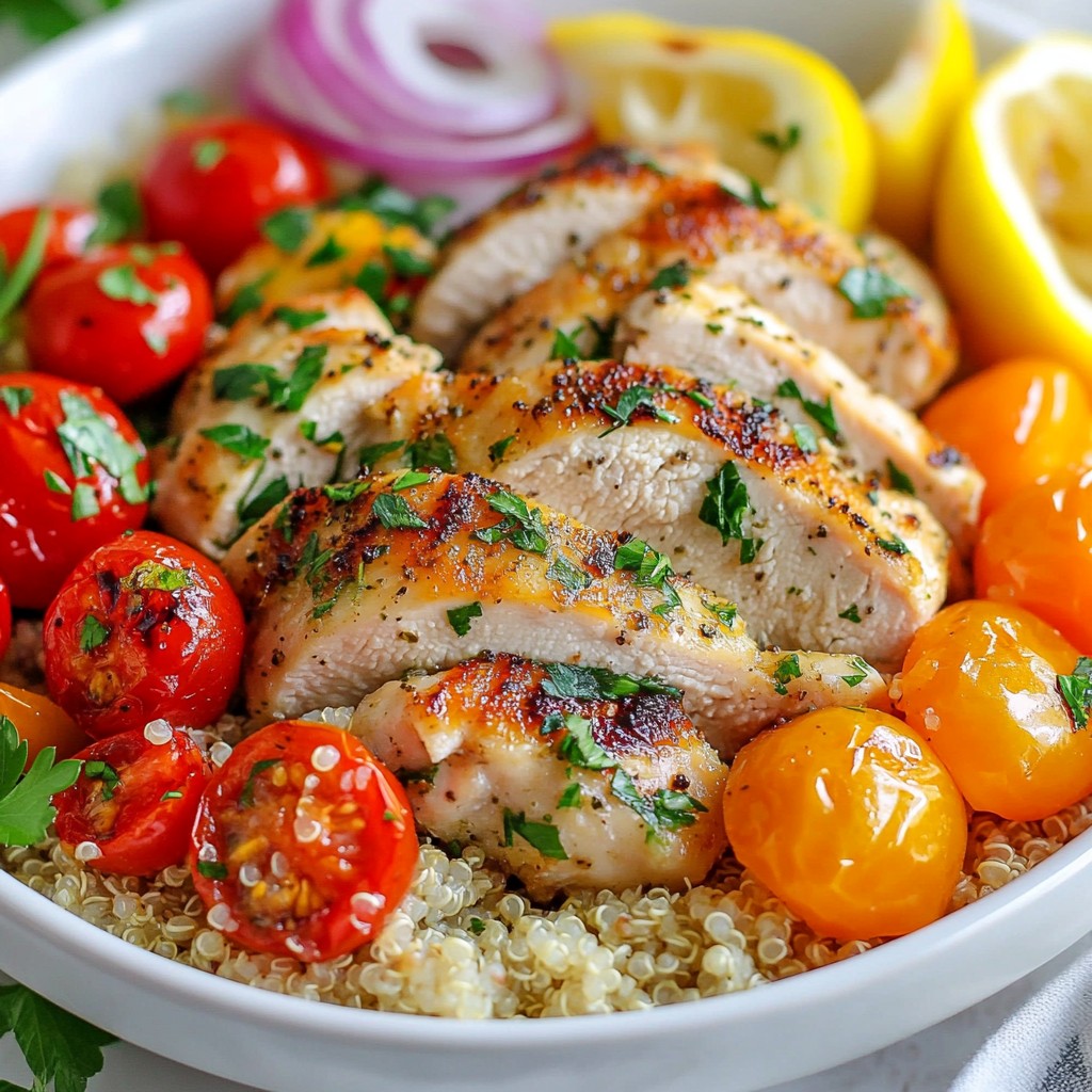 Herb Sheet Pan Chicken and Quinoa Bowls Delight