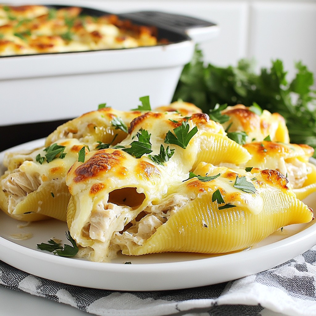 Chicken Alfredo Stuffed Shells Satisfying Dinner Idea