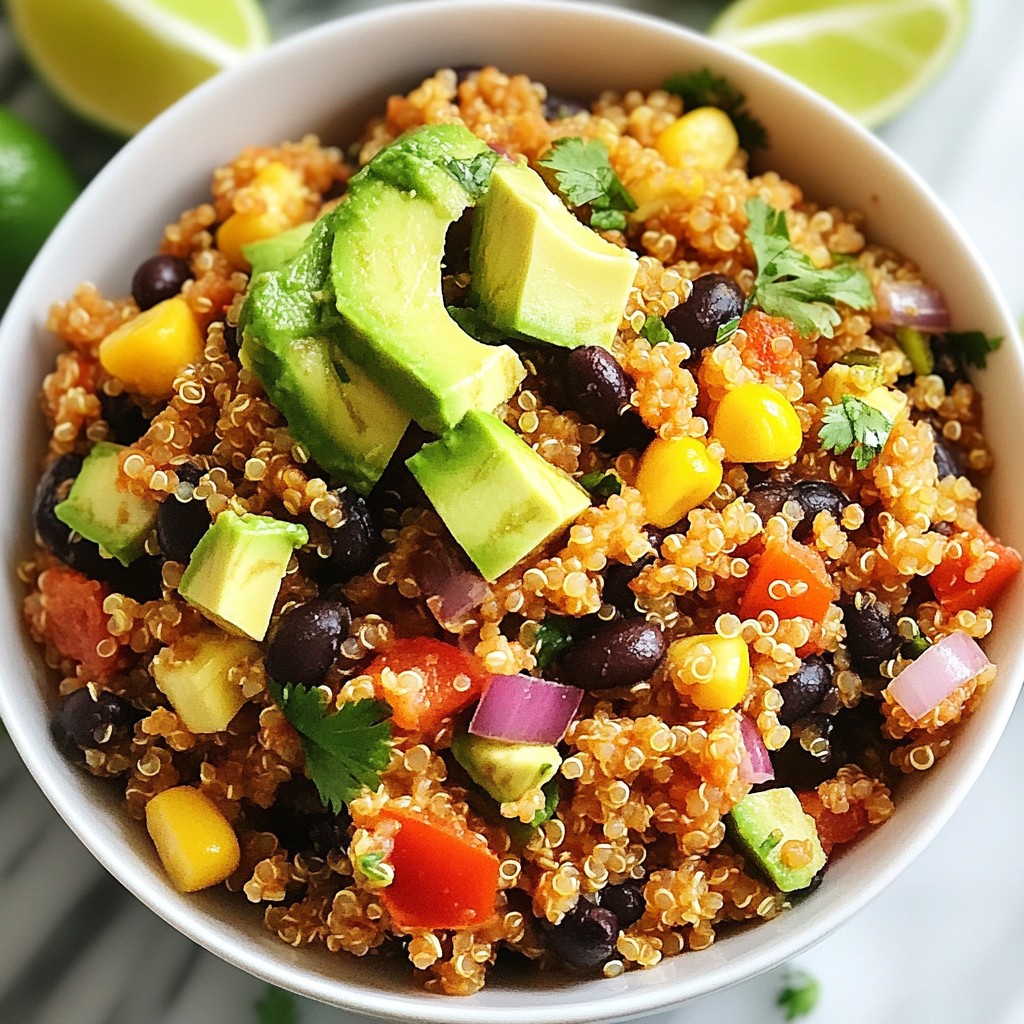 Savory One-Skillet Mexican Quinoa and Beans Recipe