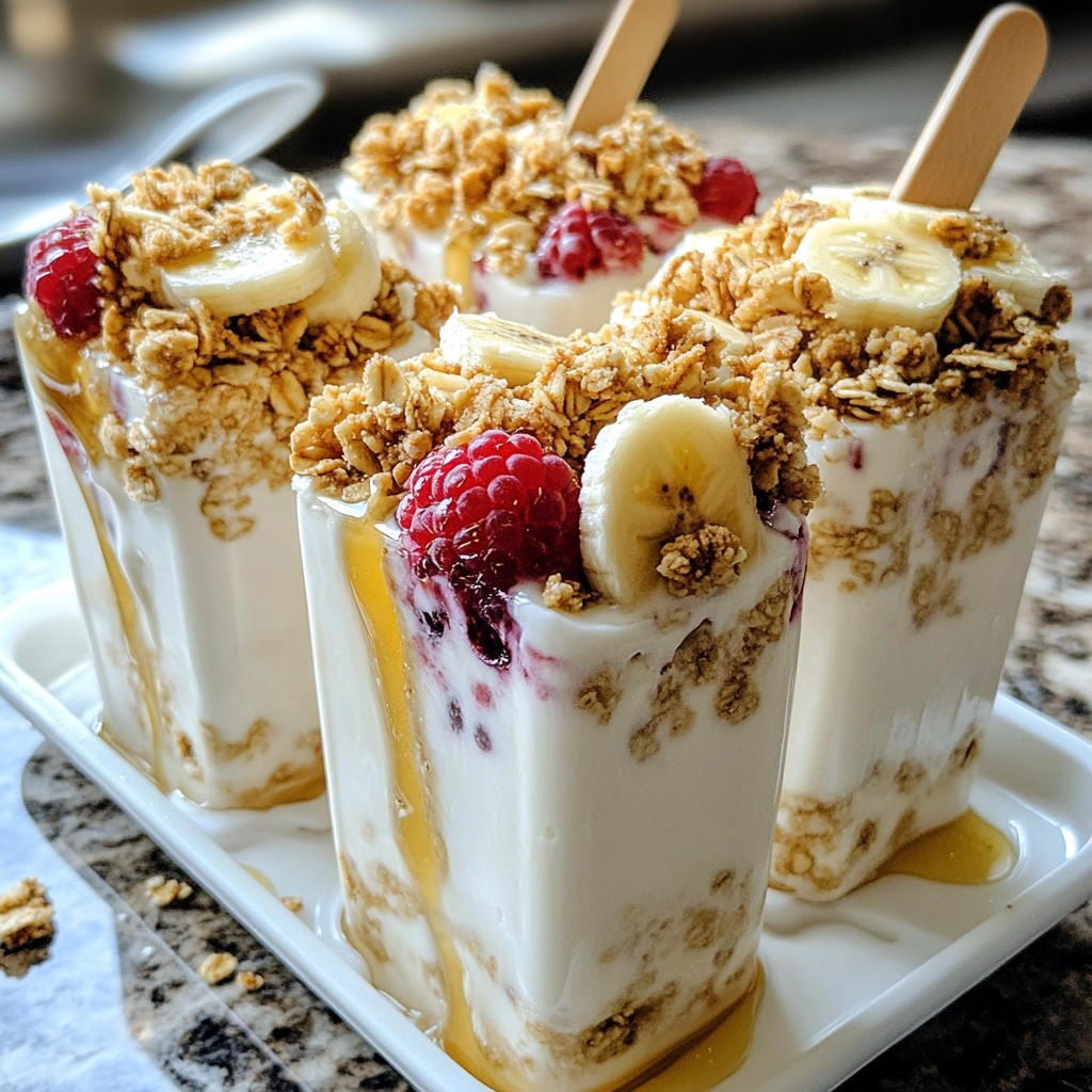 Greek Yogurt Parfait Pops Refreshing and Nutritious Treat