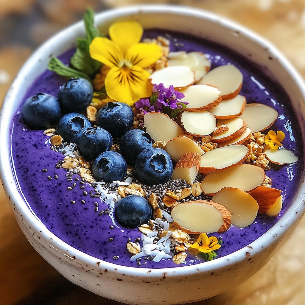 Nourishing Blueberry Almond Smoothie Bowl Recipe