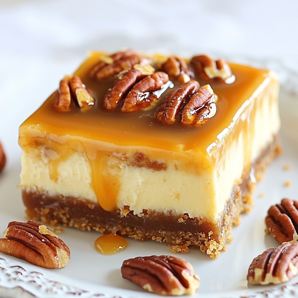 Caramel Pecan Cheesecake Bars Irresistible Recipe