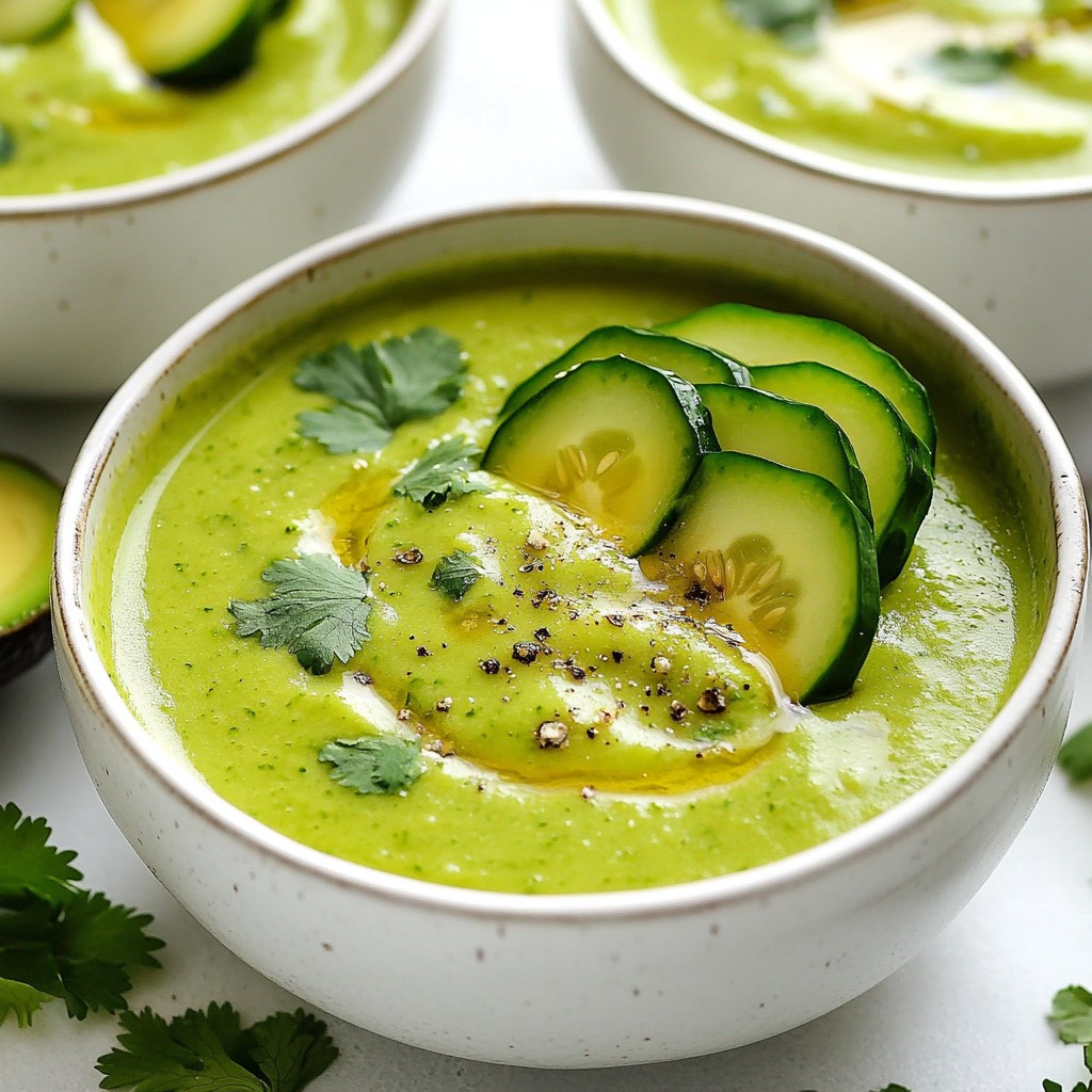 Cucumber Avocado Gazpacho Refreshing Summer Soup