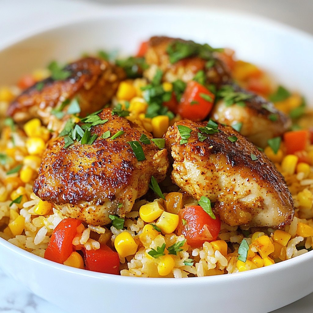 Spicy One-Pan Cajun Chicken and Rice Easy Recipe