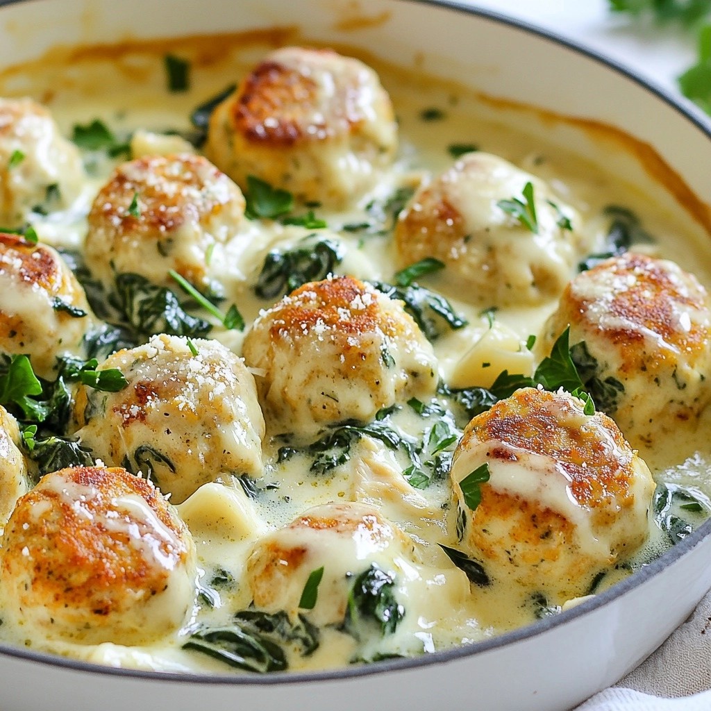 Hearty One-Skillet Creamy Spinach and Chicken Meal