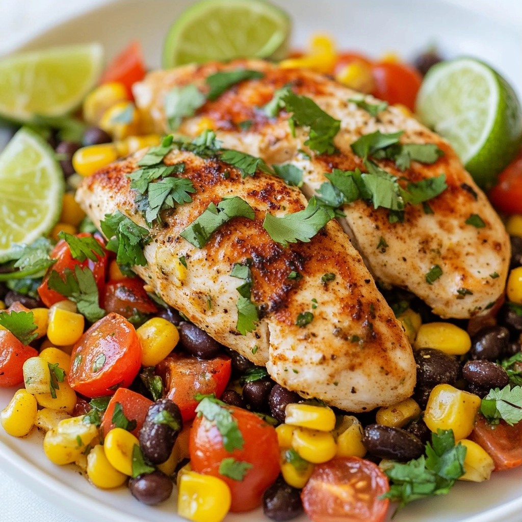 Zesty One-Pan Cilantro Lime Chicken with Black Beans